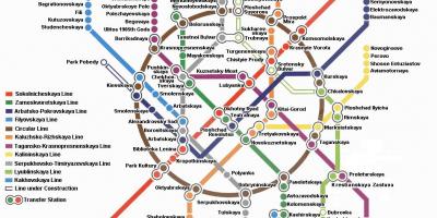 Metro de moscova mapa en inglés