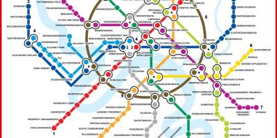Mapa de metro de Moscova