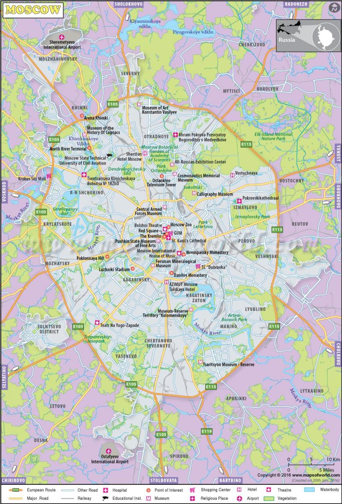 Moskau mapas