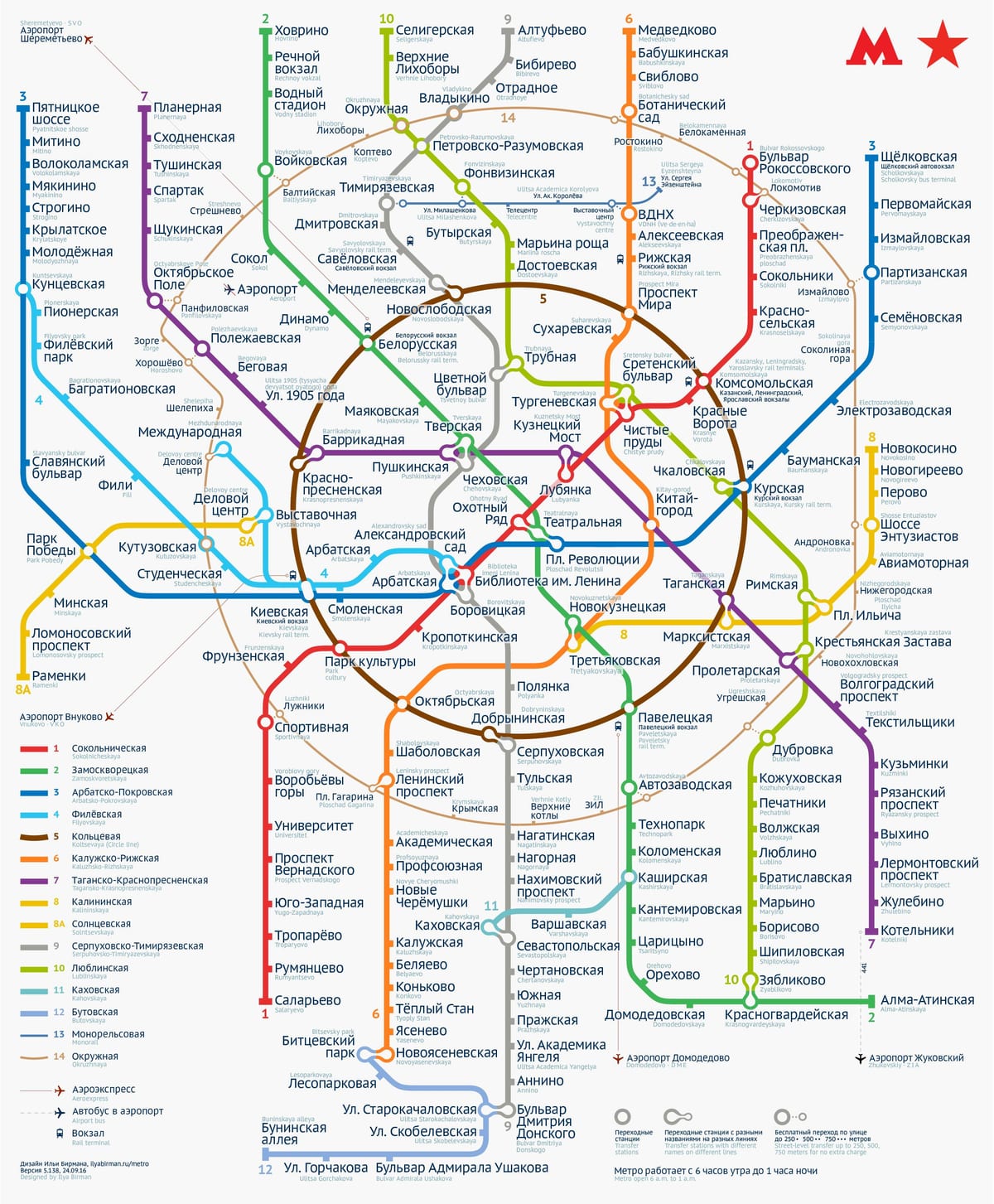 metro de Moscova mapa