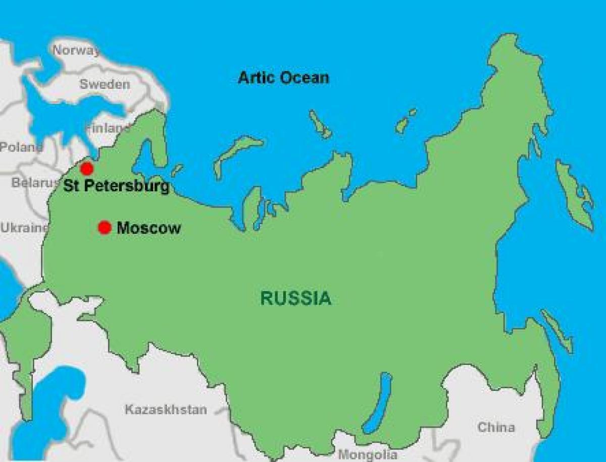Moscova e san Petersburgo mapa