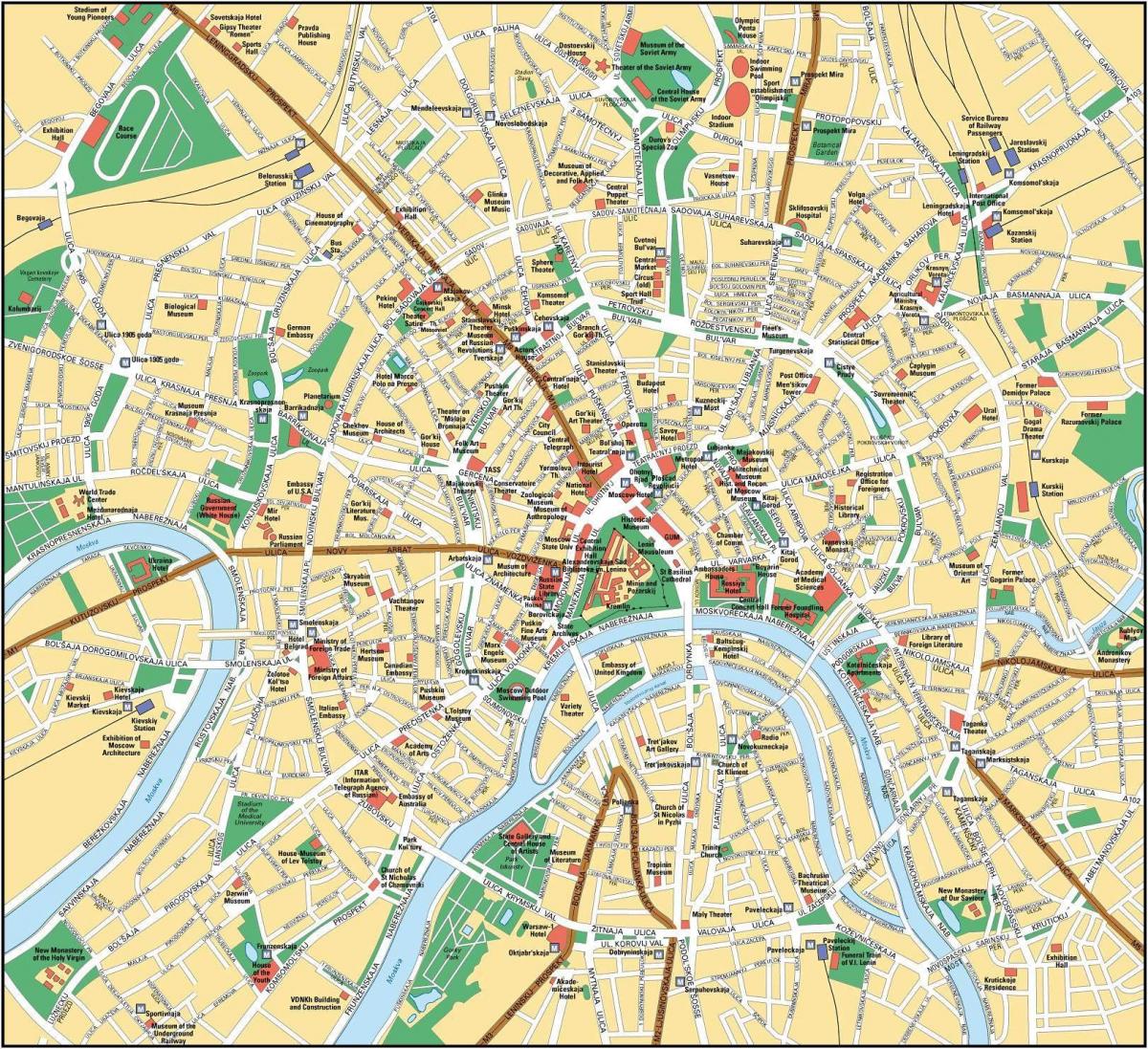 mapa de Moscova, en galego