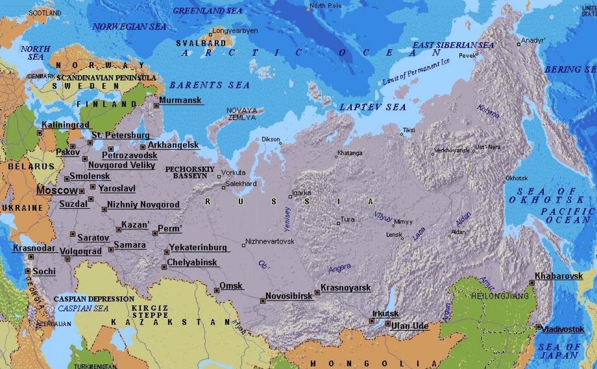 mapa de Moscova Rusia