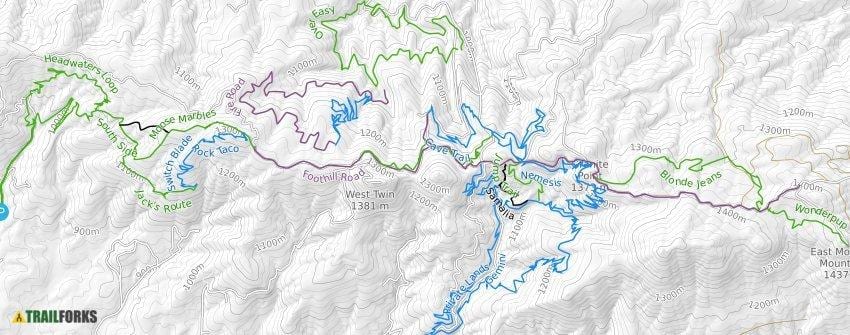 mapa de Moscova ruta de montaña