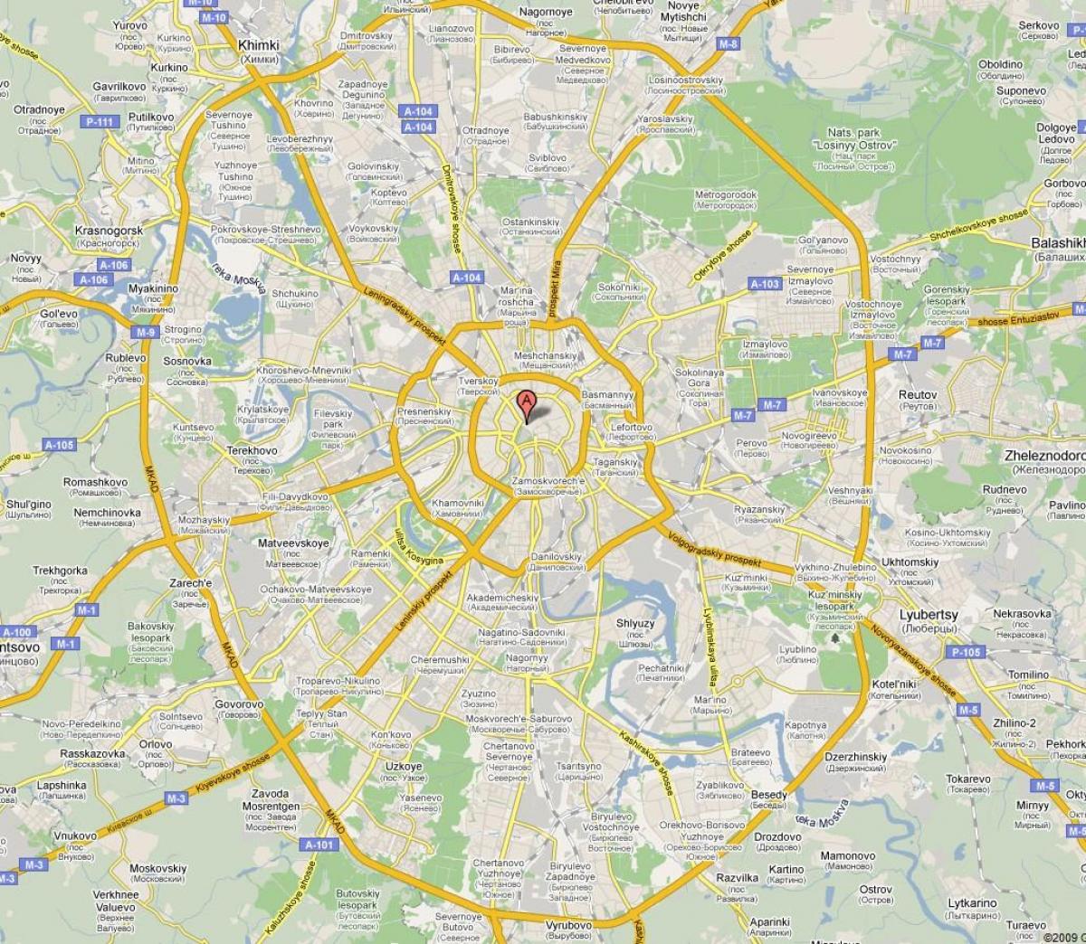 Moskva suburbio mapa