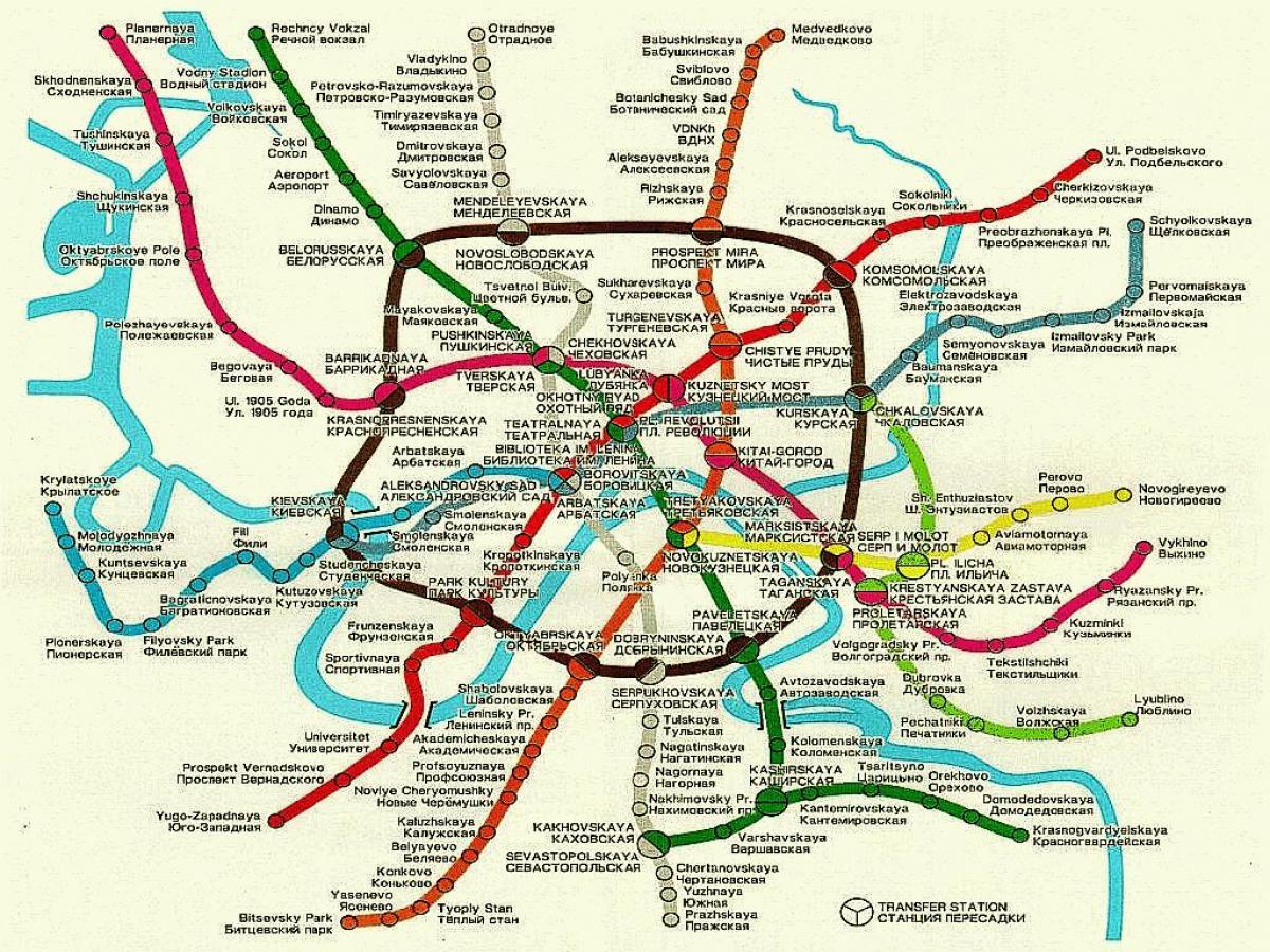 Moscova ferroviario mapa