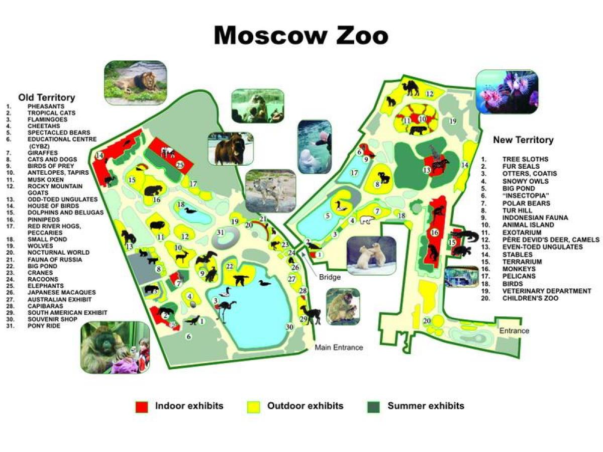 mapa de Moscova zoo