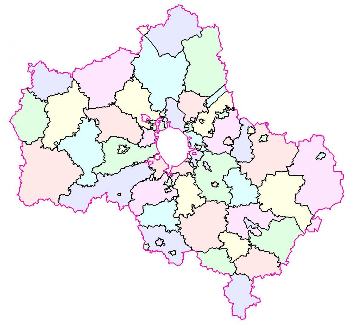Moskva rexión mapa