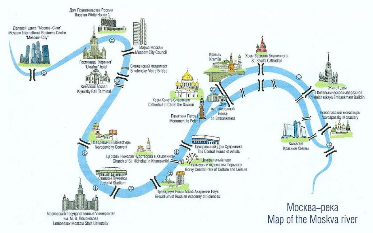 Moskva río mapa