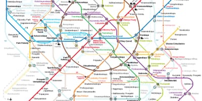 Estación de Metro de Moscova mapa