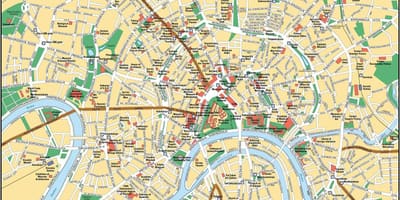 Mapa de Moscova, en galego
