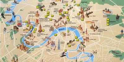 Mapa turístico de Moscova