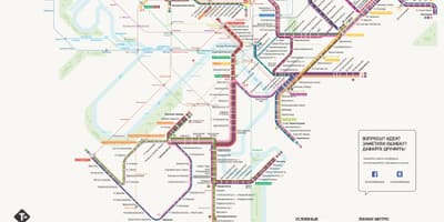 Mapa de Moscova tranvía