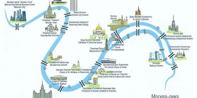 Moskva río mapa