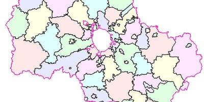 Moskva rexión mapa